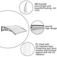 thumbnail image 6 of PurelyGoods Window Awning Door Canopy Exterior, 30" x 40" Awnings for Doors Polycarbonate Cover Patio Door Awning Rain Snow Sunlight Protection Hollow Sheet (Clear Board & Grey Bracket), 6 of 13