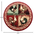 thumbnail image 5 of Flash Furniture Gallus Round Country Cream, Tan, Black, Red Area Rug, 6' x 6', 5 of 7
