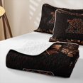 thumbnail image 4 of Homewish Brown Leopard Print Twin Quilt Set for Girls Women, Monogrammed A Twin Coverlet Set, 4 of 7