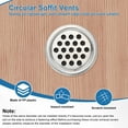 thumbnail image 4 of Uxcell Paquete de 10 Respiraderos Circulares de Soffit, 19mm/0.75 Pulgadas Respiraderos Redondos de Acero Inoxidable con Rejilla para Baño Hogar/ Oficina/Cocina/Armario/Ropero [Plateado], 4 of 7