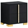 thumbnail image 3 of Dex 5pc Queen Bedroom Set with Modern LED Headboard- Mirror- Black, 3 of 6