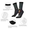 thumbnail image 3 of Picia Stylish Avian Gathering Print Athletic Socks for Men & Women – Cushioned Moisture-Wicking Crew Socks for Sports, Running, and Training, Soft & Breathable Size 5-11, 3 of 6