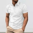 thumbnail image 2 of RMGVDSD Men's Casual Polo Shirts Classic Button Basic Short Sleeve Shirt Solid Color Summer Fashion Comfortable Polo Tops Fashion Comfy Tops, 2 of 8