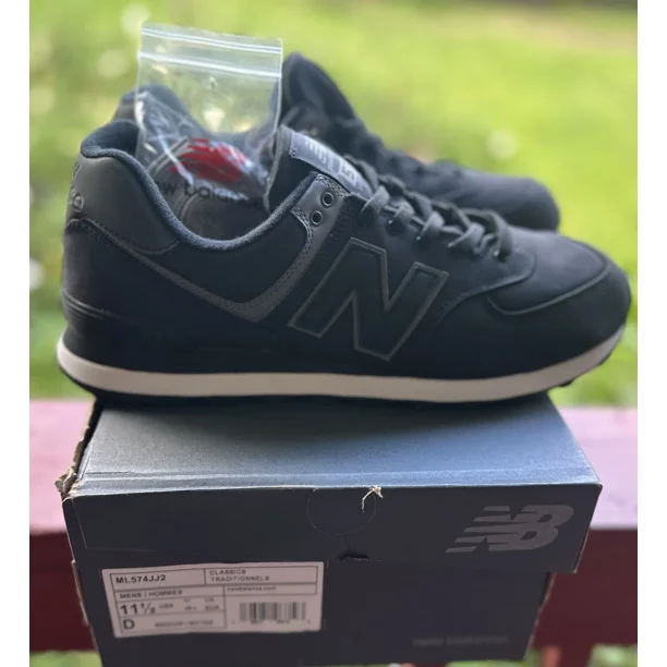 New Balance Mens Running 574 PRM - ML574JJ2 - Black / Grey - Size: 11.5 D NEW !