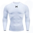 thumbnail image 2 of Sports Top Quick Dry Men's Compression Shirt Long Sleeve Second Skin Gym Workout Short Fitness Running T-Shirt Men Wear, 2 of 6