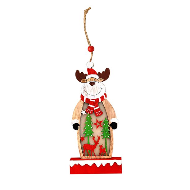 Gibobby Luces de Navidad Adornos Luces de Navidad Adornos de Árbol de Navidad Santa Estrellas Colgantes de con luces Regalos de fiesta Suministros decorativos(B)