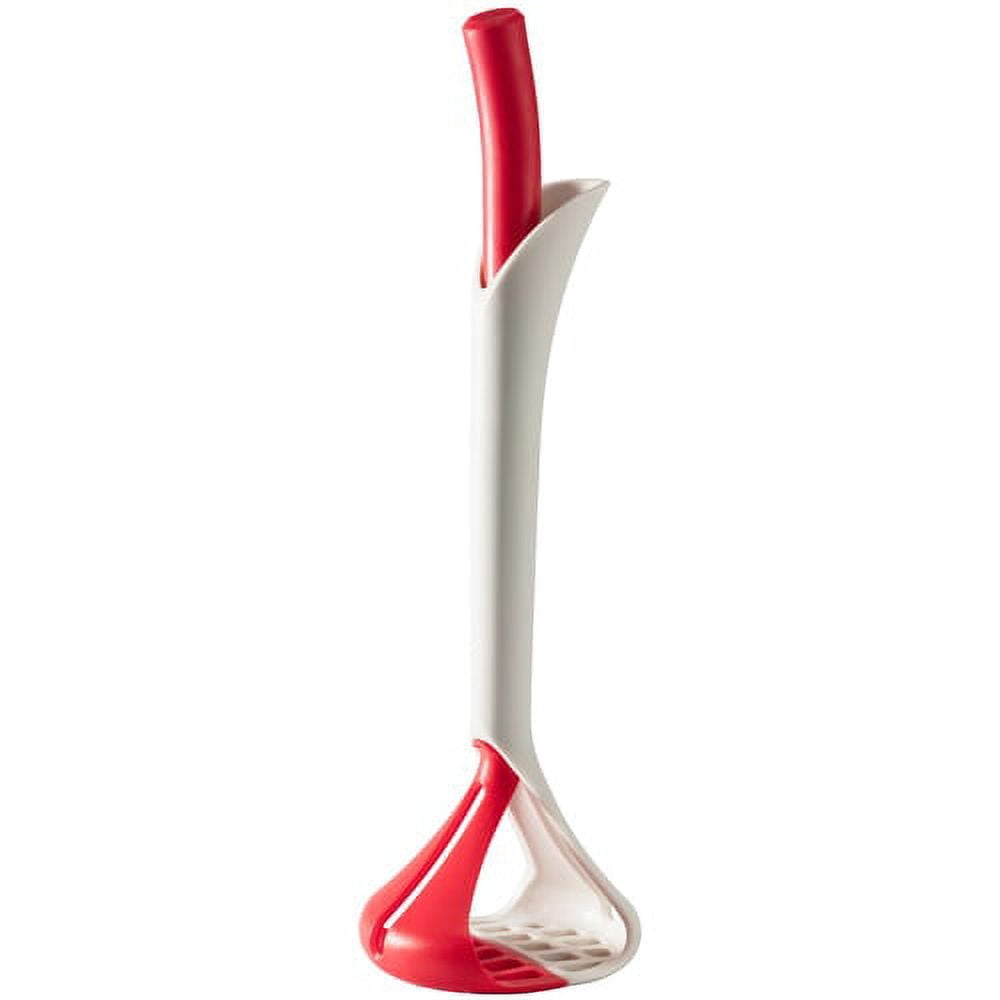 Hutzler Peel 'n Mash, Potato Masher Red