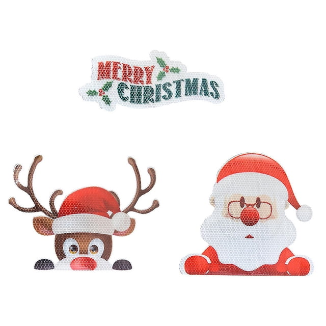 Pegatinas de coche, bombillas decorativas, imanes de nevera magnéticos festivos, Navidad, repuesto artesanal, tira reflectante creativa