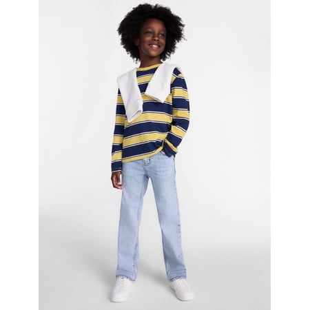 Wonder Nation Boys Vintage Straight Leg Denim Jeans, Sizes 4-18 and Husky