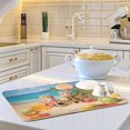 thumbnail image 6 of Cats Coconut Trees Sea Swimsuit Dish Drying Mat Dish Drainer Rack Mats Water Absorbent Non-Slip Easy Clean Heat Resistant for Kitchen Counter, 6 of 8