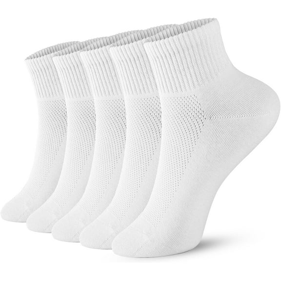 Women Thin Cotton Socks, Soft Cotton Bootie Socks Women Above Ankle Crew Socks 5-10 Pairs