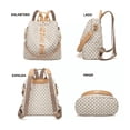 thumbnail image 3 of Kit Mochila Moda Casual Bolso Casual Para Mujer, 2 Piezas, BLANCO, 3 of 4