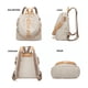 thumbnail image 3 of Kit Mochila Moda Casual Bolso Casual Para Mujer, 2 Piezas, BLANCO, 3 of 4