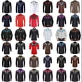 thumbnail image 6 of Button Up Shirt Men Vintage Pearl Snap Shirt Rhinestone Cowboy Cut Western Embroidered Turndown Collar Long Sleeve Tops Regular Fit Shirt Men Casual, 6 of 6