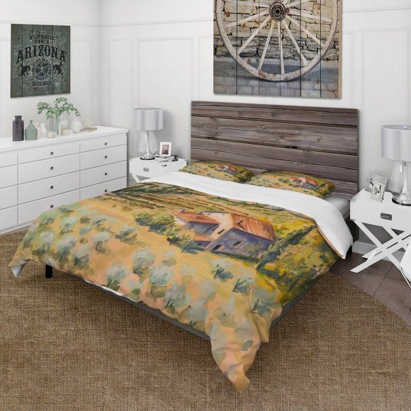 Designart Juego de Funda Nórdica 'Pequeña Granja en el Campo