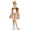 thumbnail image 2 of Kids Girls Animal Reindeer Costume, Deer Furry Fancy Dress with Headband for Halloween Christmas Party 3-10 Years, 2 of 7