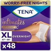 TENA Intimates Incontinence Underwear for Women, Overnight, Extra Large, 48 Count (4 Packs of 12)