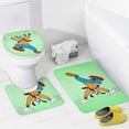 thumbnail image 4 of Juego de 4 cortinas de ducha Goofy con alfombrillas antideslizantes, tapa de inodoro y alfombrilla de baño, cortina de ducha impermeable con decoración de dibujos animados para baño con 12 ganchos,, 4 of 8