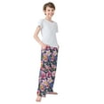 thumbnail image 4 of FORMRS Kids Pajama Pants with Pockets Size 6-8Y Boys Lounge Sleep Bottoms, Soft Pinks Flowers, 4 of 8