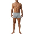 thumbnail image 2 of INSPIRE CHIC Mens Underwear Regular Fit Soft Comfortable Solid Color Basic Boxer Briefs 30 Light Gray, 2 of 5