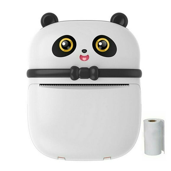 Amdohai Portable Thermal Printer Panda-shaped Mini Pocket Wireless BT Label Photo Printers Fast Printing For Photo Album DIY Home Office Use