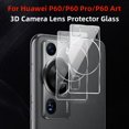 thumbnail image 3 of 1-2 Pcs 3D 9H Vidrio Templado Curvo Para Huawei P60 Pro P60Pro HuaweiP60 HuaweiP60Pro Protector De Pantalla De Lente De Cámara Cobertura Completa De Película De Trasera, 3 of 4
