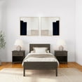 thumbnail image 2 of Plank+Beam Solid Wood Twin Bed Frame with Headboard, Modern Platform Bed for Adults, White, 2 of 8