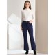thumbnail image 2 of Pantalones Acampanados Allegra K de Pana Vintage para Mujer Cintura Alta Azul Marino XL, 2 of 6