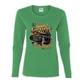 thumbnail image 2 of 1990 Vintage Garage Customs Hot Rod Classic Car Cars and Trucks Womens Graphic Long Sleeve T-Shirt, Kelly, 2XL, 2 of 3