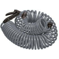 Orbit 25' Gray Coil Hose w/8-Pattern Plastic Nozzle