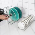 thumbnail image 3 of Stainless Steel Dish Rack Kitchen Organizer Household Kitchen Drainage Racks Cooking Dish Pan Cover Stand Kitchen Accessories (2PCS), 3 of 7