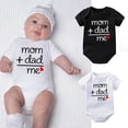 thumbnail image 2 of PEACNNG Toddler baby girl clothes bodysuit romper MAMA AND DAD = ME LOVE Print newborn baby girl, boy, 2 of 5