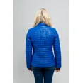 thumbnail image 4 of Whet Blu SKYLAR Vegan Leather Fashion Stylish Design Lightweight Outerwear Bomber Jacket Women Blue Large, 4 of 5