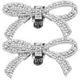 thumbnail image 4 of HOMEMAXS 1 Pair Removable Shoe Buckles Decorative Clips Wedding Charms Bow Accessories, 4 of 7