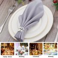 thumbnail image 2 of Napkin Rings, Creative Leaf Metal Napkin Rings (9pcs), 2 of 4