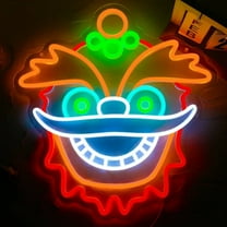 UPONRAY Chinese Lion Dance Neon Signs, 14.9"*15.7" Dimmable & USB-Powered LED Neon Light, Stylish Wall Decor for Chinese New Year, Home, Restaurant, Bar, Party