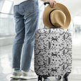 thumbnail image 2 of White Planet Cat Feather Pattern Luggage Cover Fashion Suitcase Cover Baggage Covers Fit 25-28 Inch Luggage (Go Travel), 2 of 5
