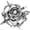 Silver, variant on Skull Rose Flower Brooch Pin Vintage Gothic Rhinestone