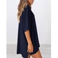thumbnail image 7 of PRETTYGARDEN Women's Two Piece Lounge Set Summer Casual Oversized Shirts Biker Shorts Matching Airport Travel Outfit, 7 of 7