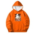 thumbnail image 3 of CBASIHI Girls Halloween Sweatshirts with Pockets Fleece Warm Pullover Ghost Flower Print Soft Cute Long Sleeve Hoodies Orange 4 T-12 T, 3 of 8