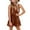 Brick Red, variant on Langwyqu Womens Ruffle Layered Shorts Jumpsuit V Neck Beach Tank Rompers