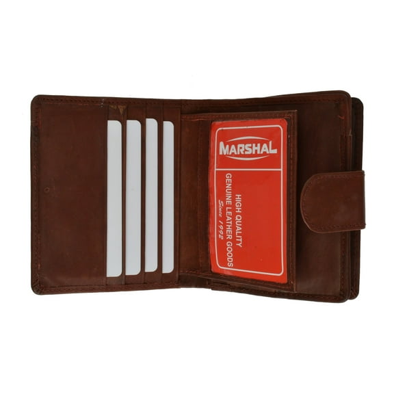 Heiress Ladies Cadex Leather ID Card Holder Wallet with Snap Button Closure 506 CF