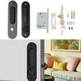 thumbnail image 3 of Sliding Door Lock Invisible Recessed Handle Latch Pocket Lock Handle Zinc Alloy, 3 of 4