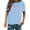 Blue, variant on Fesfesfes Work Tops Women's Valentine's Day Love Printed Short Sleeved T-shirt Top Tees for Women L(US:8)