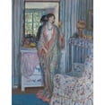 thumbnail image 3 of Frederick Carl Frieseke 12x14 Black Modern Framed Museum Art Print Titled - The Robe (1915), 3 of 5