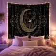 thumbnail image 2 of Patterned Deer Within a Celtic Crescent Moon, Mystical Celestial for Nature Lovers, Nordic Wall Art, Housewarming Gift, Tapestry Wall Hanging for Bedroom and Living Room, 2 of 7