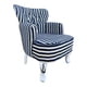 thumbnail image 3 of Sillón Individual Vintage MARDAM Rayas Azules, 3 of 3
