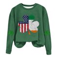 thumbnail image 1 of AherBiu St. Patrick's Day Sweatshirts for Women Crewneck Long Sleev Clover Printed Lightfleece Lined Spring Clothes, 1 of 4