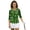 Rabbit with Clovers, variant on HUIACONG Easter Women's Golf Polo Shirts with Bunny Egg Pattern, Soft 3/4 Sleeve Athletic Golf Tops, Quick Dry Polyester Spandex for Golf and Tennis