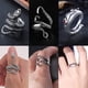 thumbnail image 5 of Juego De Anillos Punk Vintage De 12 Piezas, Anillo Abierto De Animales, Anillos Apilables Góticos Para Mujeres, Hombres Y Niñas Methold AP007124-02, 5 of 6